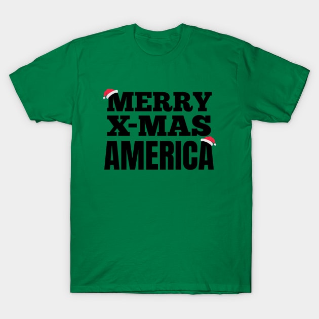 Merry X-Mas America T-Shirt by all the places